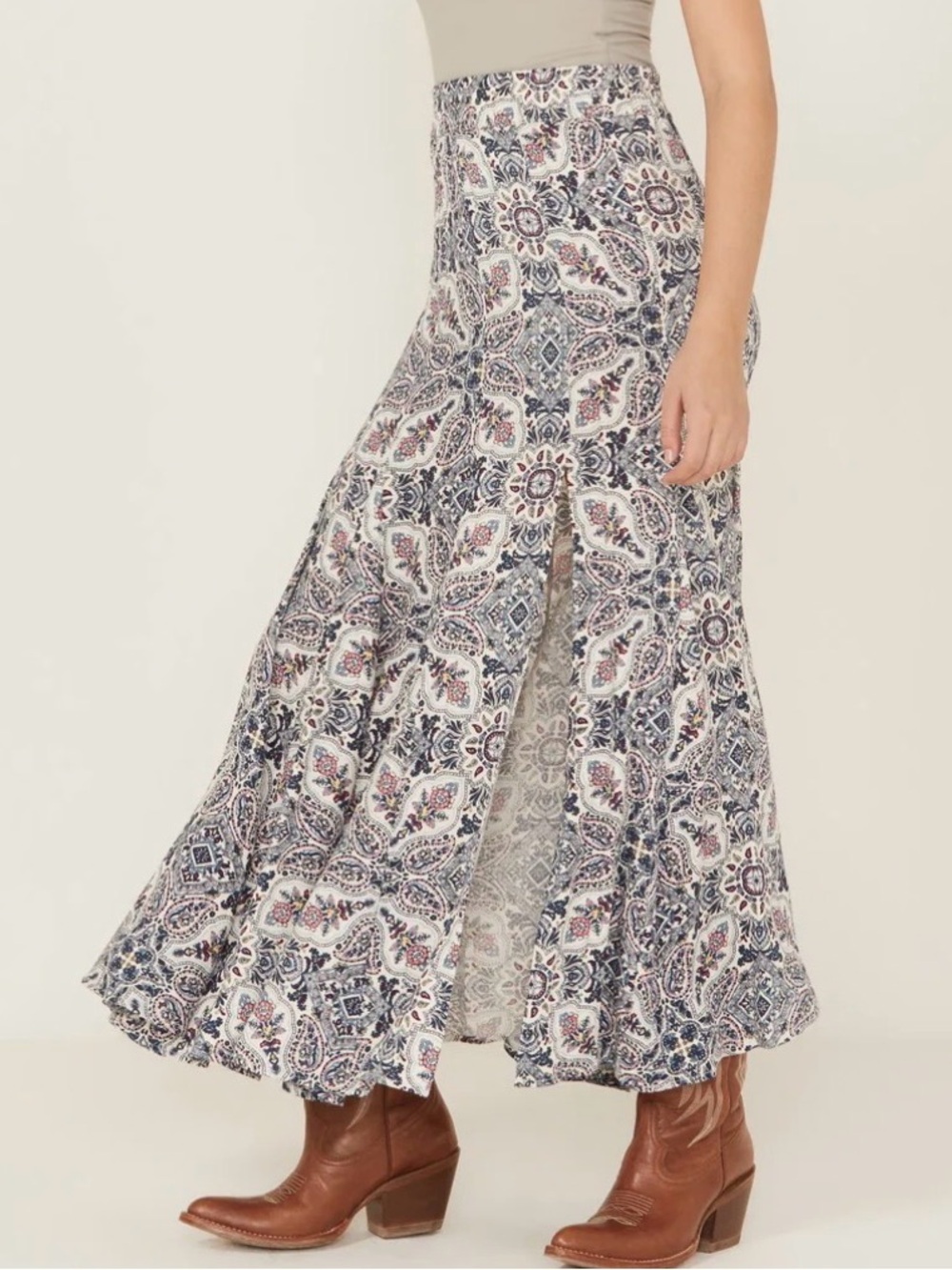 Idyllwind Garrison Printed Maxi Skirt Size XS